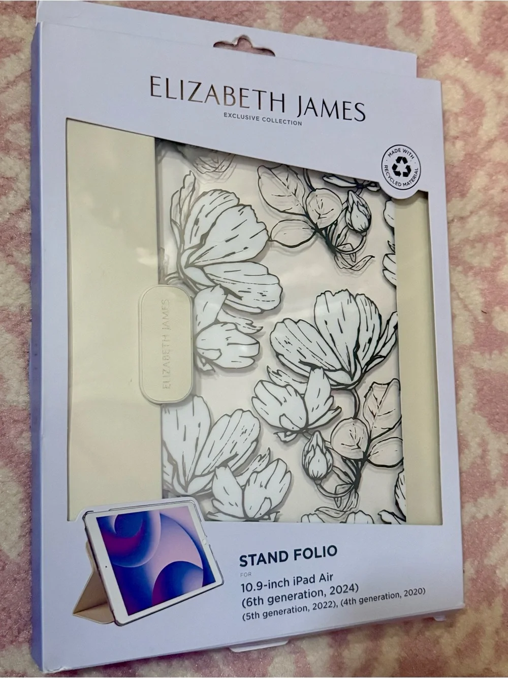 NWT Elizabeth James Floral Stand Folio Case for iPad Air 10.9” (4th/5th/6th Gen)